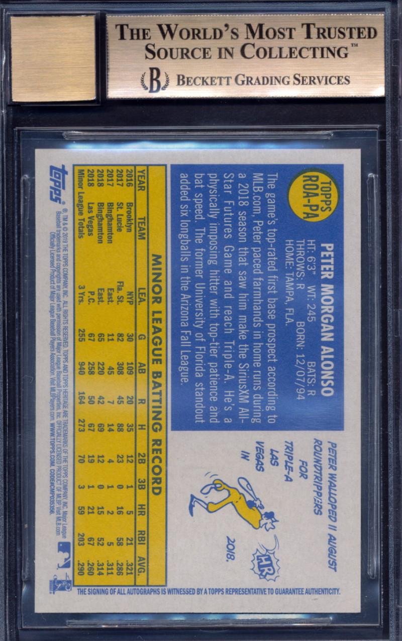 Pete Alonso 2019 Topps Heritage Real One Autographs #ROAPA HN (BGS 9.5 | Autograph Graded 10) at PristineAuction.com Pete Alonso 2019 Topps Heritage Real One Autographs #ROAPA HN (BGS 9.5 | Autograph Graded 10) at PristineAuction.com