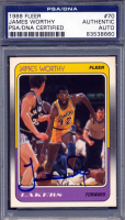 James Worthy Signed 1988-89 Fleer #70 (PSA) at PristineAuction.com