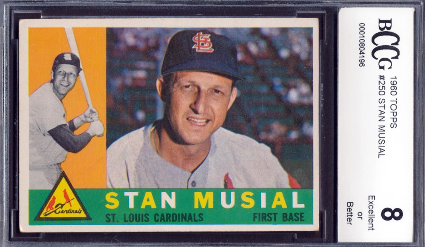 Stan Musial 1960 Topps #250 (BCCG 8) at PristineAuction.com Stan Musial 1960 Topps #250 (BCCG 8) at PristineAuction.com