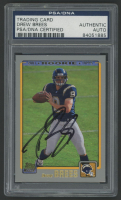 Drew Brees Signed 2001 Topps #328 RC (PSA) at PristineAuction.com