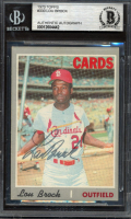 Lou Brock Signed 1970 Topps #330 (BGS) at PristineAuction.com