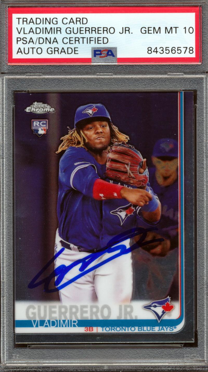 Vladimir Guerrero Jr. Signed 2019 Topps Chrome Update #21 RC (PSA | Autograph Graded 10) at PristineAuction.com Vladimir Guerrero Jr. Signed 2019 Topps Chrome Update #21 RC (PSA | Autograph Graded 10) at PristineAuction.com