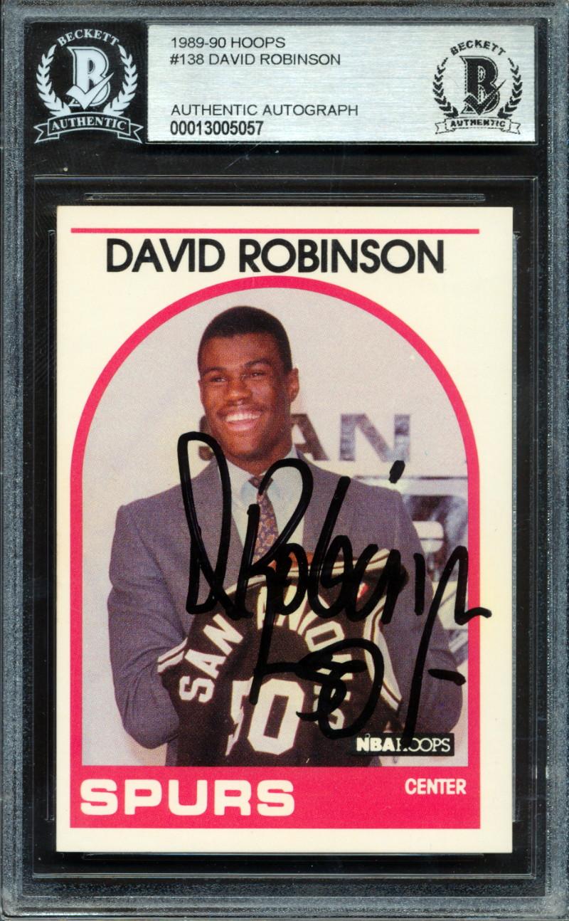 David Robinson Signed 1989-90 Hoops #138 SP RC (BGS) at PristineAuction.com David Robinson Signed 1989-90 Hoops #138 SP RC (BGS) at PristineAuction.com