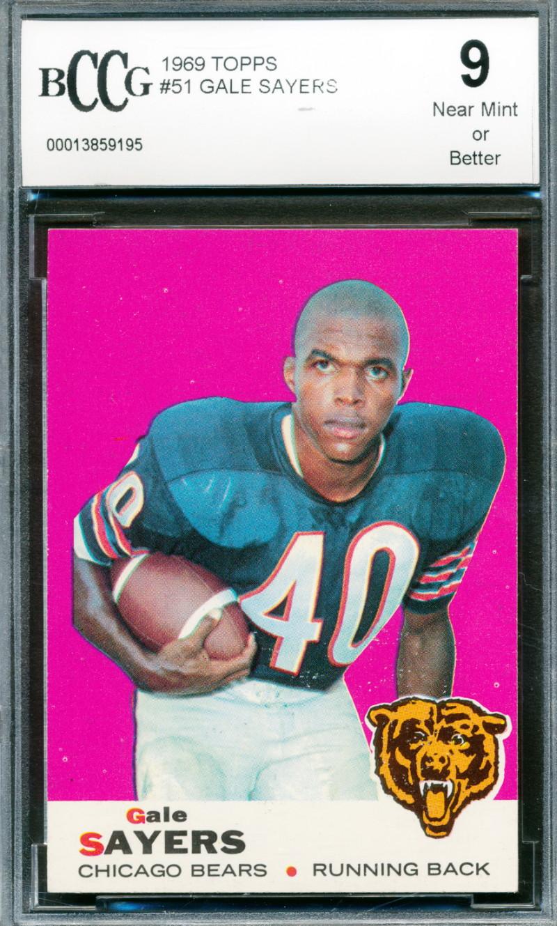 Gale Sayers 1969 Topps #51 (BCCG 9) at PristineAuction.com Gale Sayers 1969 Topps #51 (BCCG 9) at PristineAuction.com