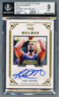 Karl Malone 2012 Leaf Legends of Sport AKA Autographs Gold #AKAKM1 #4/5 (BGS 9 | Autograph Graded 10) at PristineAuction.com