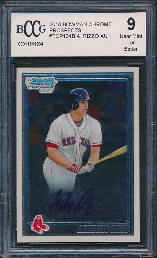 Anthony Rizzo 2010 Bowman Chrome Prospects AU #BCP101B (BCCG 9) at PristineAuction.com Anthony Rizzo 2010 Bowman Chrome Prospects AU #BCP101B (BCCG 9) at PristineAuction.com