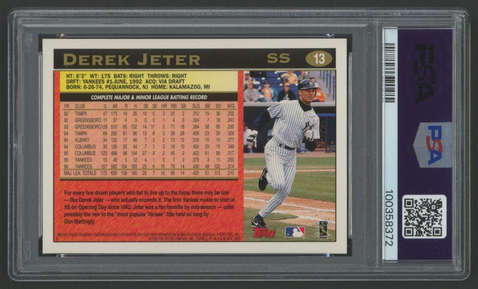 Derek Jeter 1997 Topps #13 (PSA 10) at PristineAuction.com Derek Jeter 1997 Topps #13 (PSA 10) at PristineAuction.com