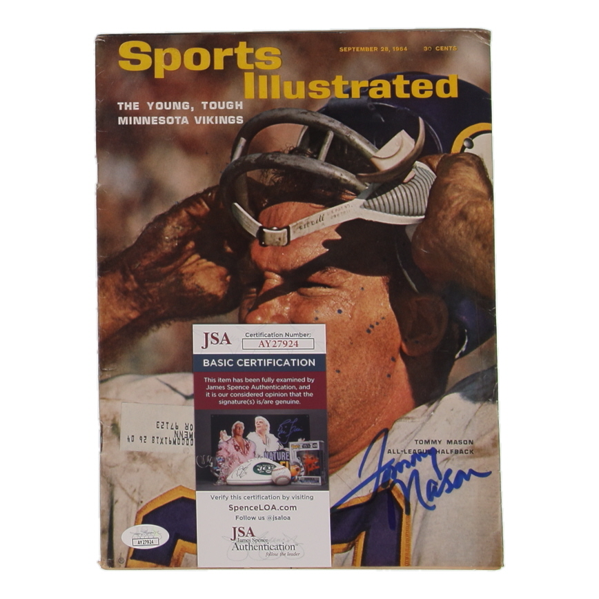 Tommy Mason Signed 1964 Sports Illustrated Magazine (JSA) at PristineAuction.com Tommy Mason Signed 1964 Sports Illustrated Magazine (JSA) at PristineAuction.com