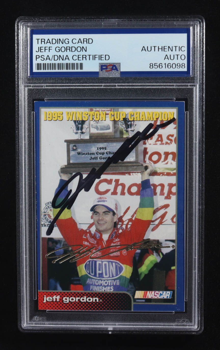 Jeff Gordon Signed 2003 JG Motorsports Inc The Merrick Mint 1995 Winston Cup Champion (PSA) at PristineAuction.com Jeff Gordon Signed 2003 JG Motorsports Inc The Merrick Mint 1995 Winston Cup Champion (PSA) at PristineAuction.com