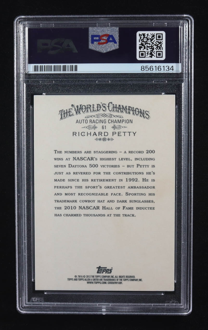 Richard Petty Signed 2012 Topps Allen & Ginter The World's Champions #61 (PSA) at PristineAuction.com Richard Petty Signed 2012 Topps Allen & Ginter The World's Champions #61 (PSA) at PristineAuction.com