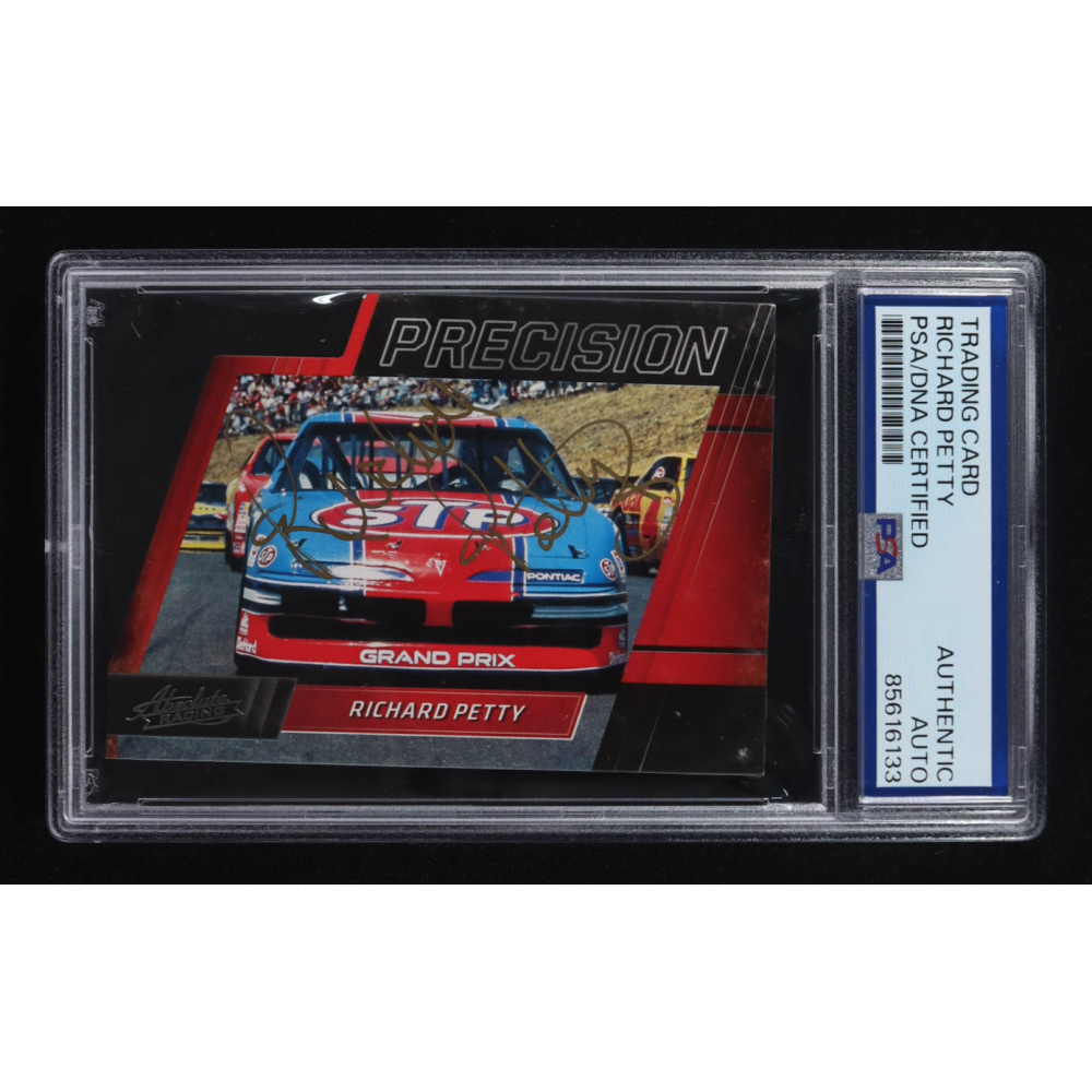 Richard Petty Signed 2017 Panini Absolute Precision Racing #P15 (PSA) at PristineAuction.com