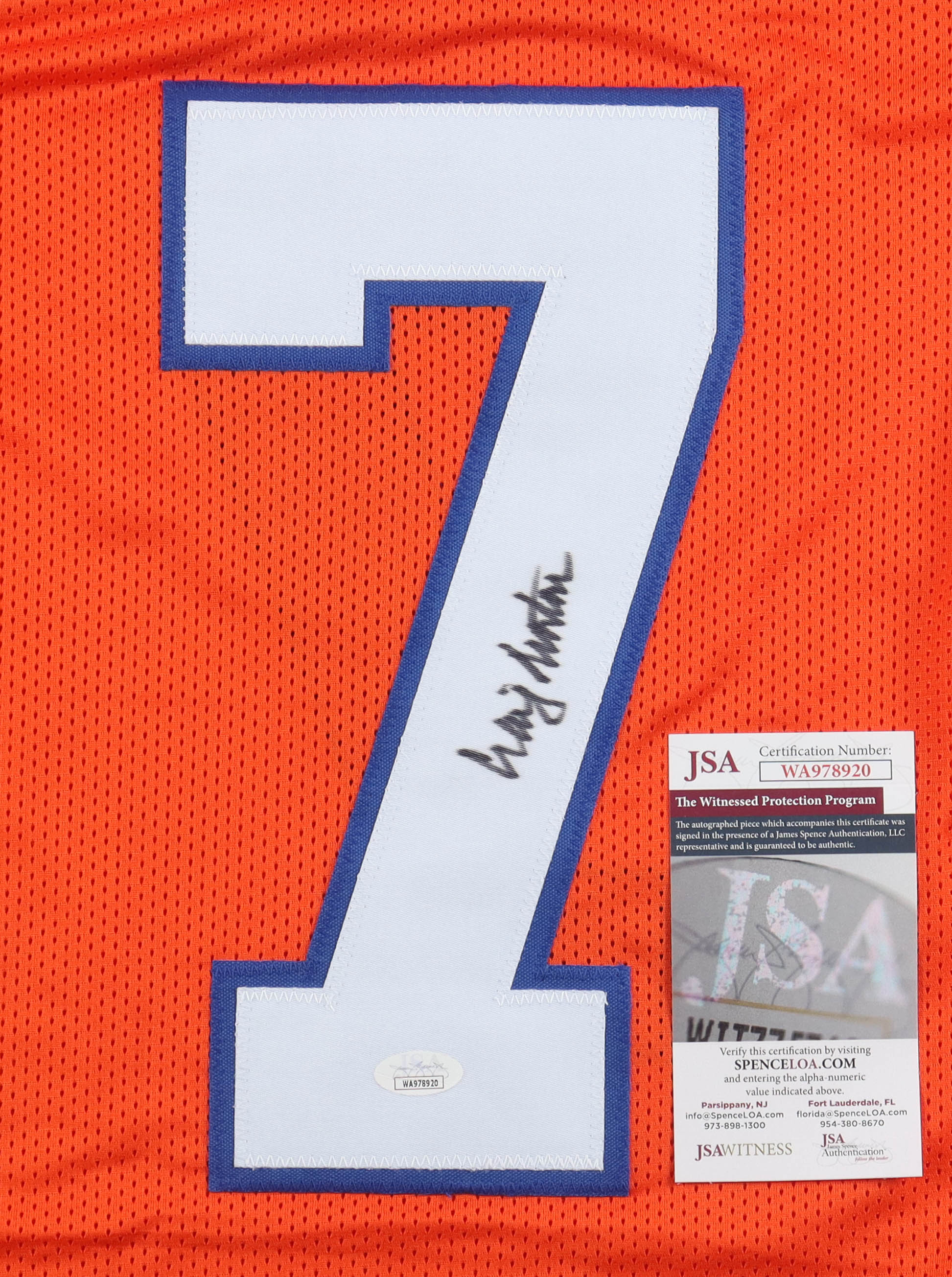 Craig Morton Signed Jersey (JSA) at PristineAuction.com Craig Morton Signed Jersey (JSA) at PristineAuction.com