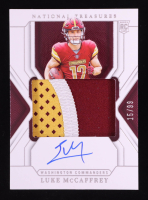 Luke McCaffrey 2024 Panini National Treasures JSY AU #176 #15/99 RC at PristineAuction.com