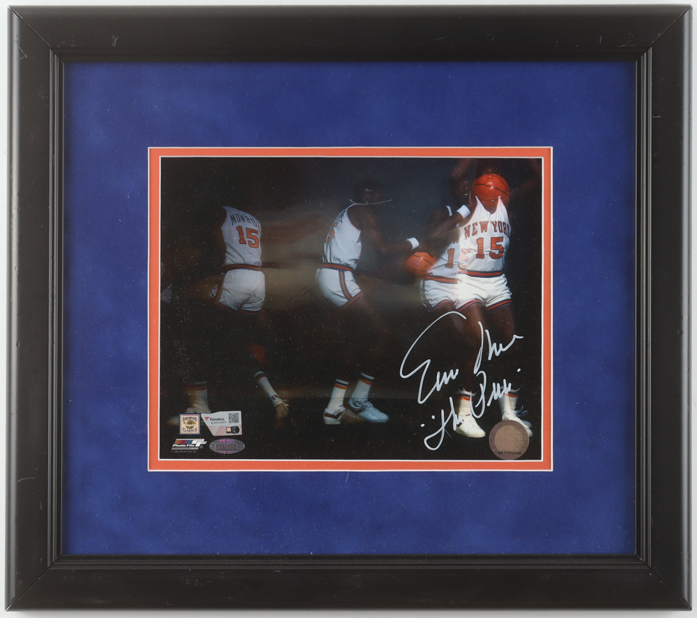 Earl Monroe Signed Knicks Custom Framed Photo Inscribed "The Pearl" (Fanatics) at PristineAuction.com Earl Monroe Signed Knicks Custom Framed Photo Inscribed "The Pearl" (Fanatics) at PristineAuction.com
