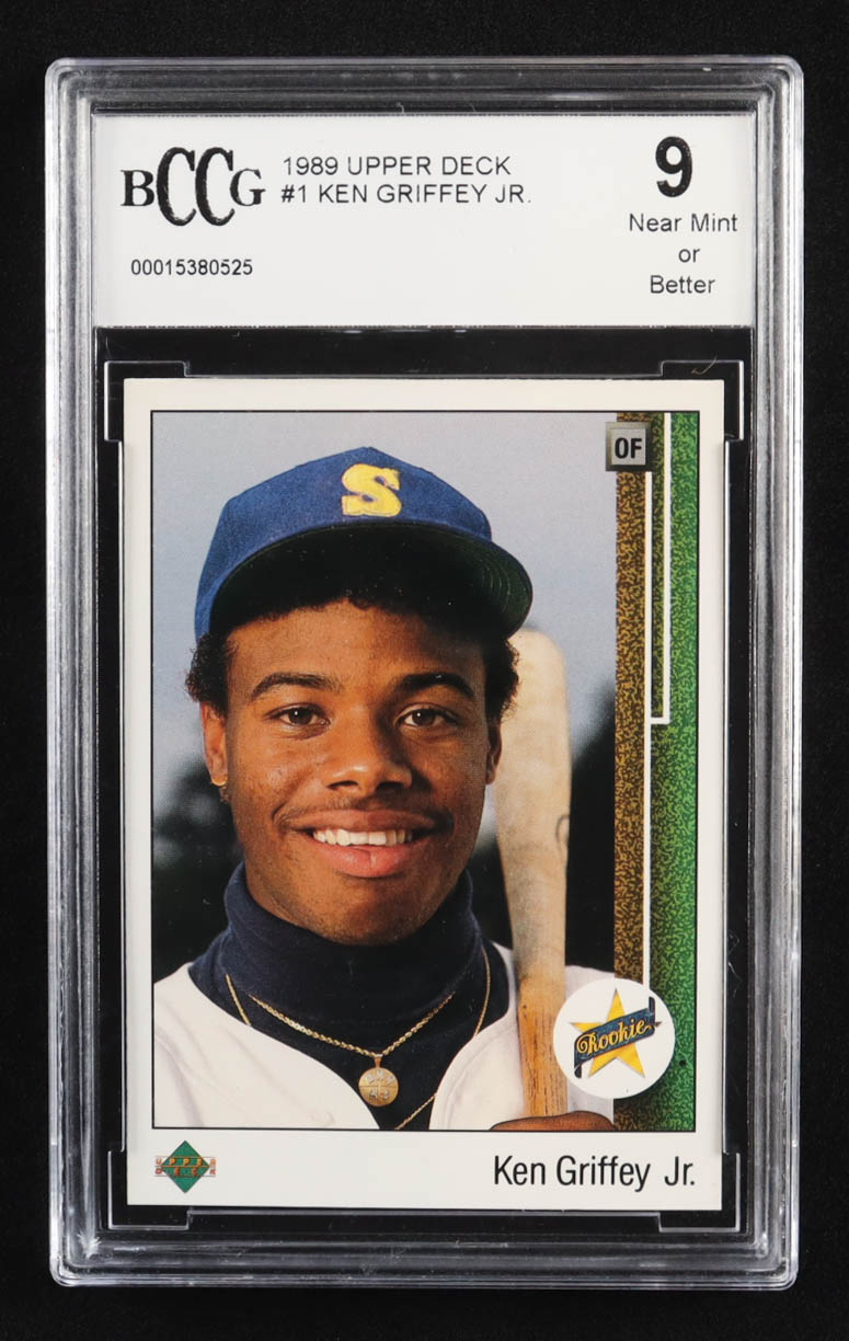 Ken Griffey Jr. 1989 Upper Deck #1 RC (BCCG 9) at PristineAuction.com Ken Griffey Jr. 1989 Upper Deck #1 RC (BCCG 9) at PristineAuction.com