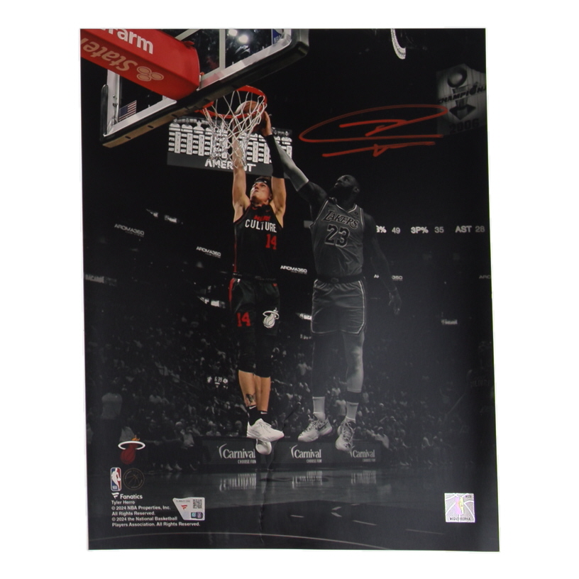 Tyler Herro Signed Heat 11x14 Photo (Fanatics) at PristineAuction.com Tyler Herro Signed Heat 11x14 Photo (Fanatics) at PristineAuction.com