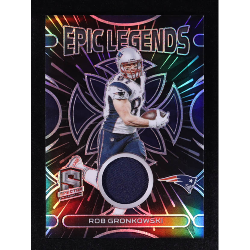 Rob Gronkowski 2023 Panini Spectra Epic Legends Materials Hyper #9 #02/75 at PristineAuction.com