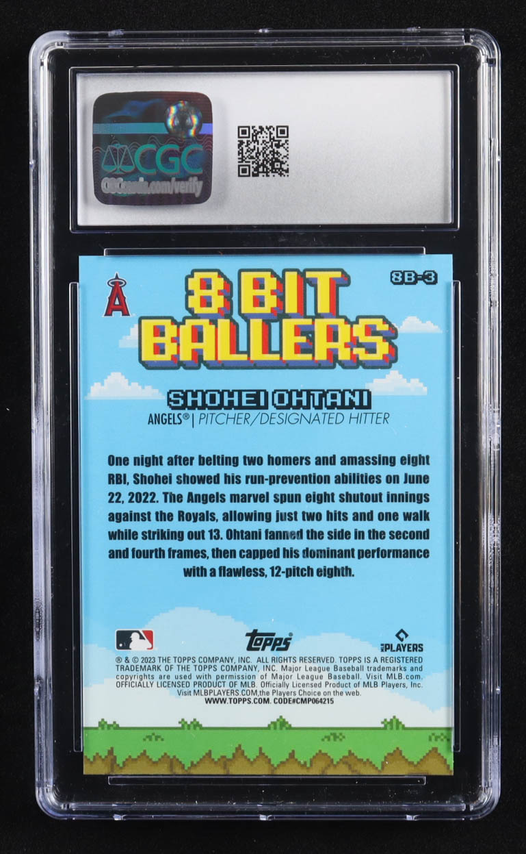 Shohei Ohtani 2023 Topps Big League 8-Bit Ballers #8B3 (CGC 10) at PristineAuction.com Shohei Ohtani 2023 Topps Big League 8-Bit Ballers #8B3 (CGC 10) at PristineAuction.com