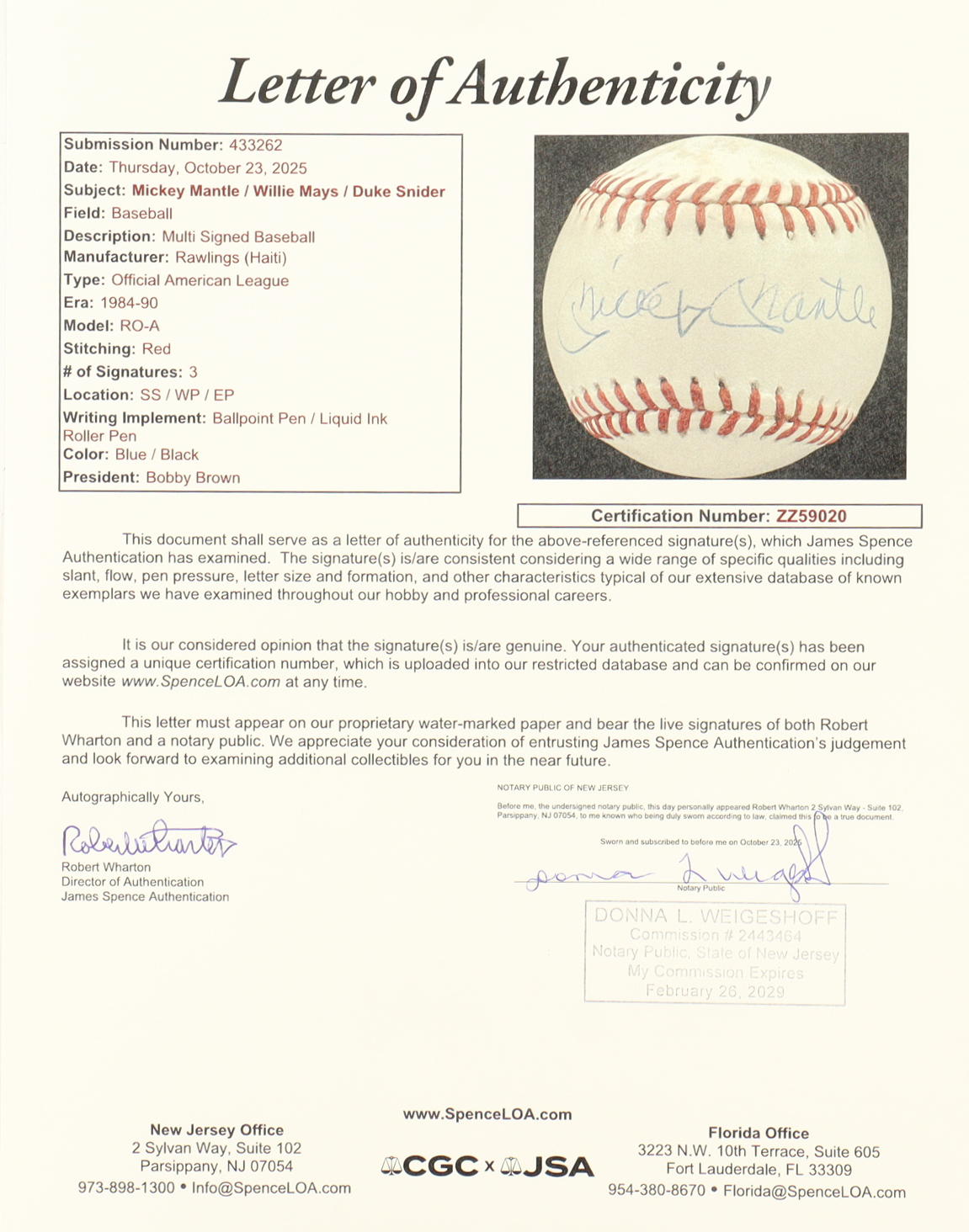 Mickey Mantle, Willie Mays & Duke Snider Signed OAL Baseball (JSA) at PristineAuction.com Mickey Mantle, Willie Mays & Duke Snider Signed OAL Baseball (JSA) at PristineAuction.com