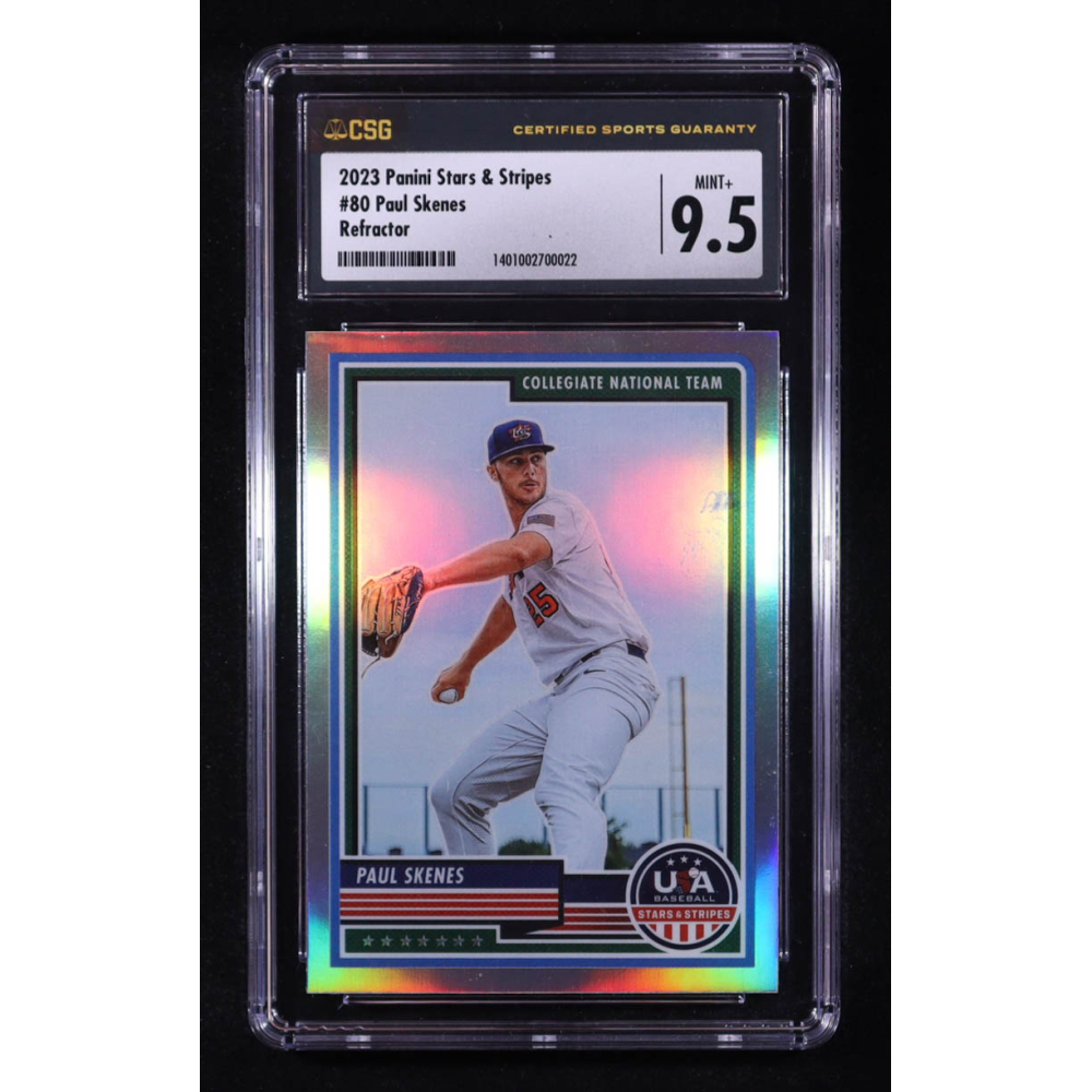 Paul Skenes 2023 USA Baseball Stars and Stripes Silver #80 RC (CSG 9.5) at PristineAuction.com