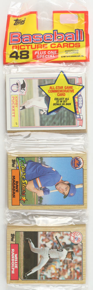 1987 Topps Baseball Picture Cards Rack Pack with (49) Cards at PristineAuction.com 1987 Topps Baseball Picture Cards Rack Pack with (49) Cards at PristineAuction.com