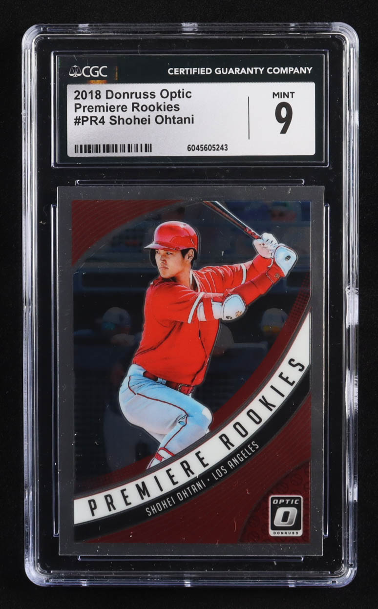 Shohei Ohtani 2018 Donruss Optic Premiere Rookies #4 RC (CGC 9) at PristineAuction.com Shohei Ohtani 2018 Donruss Optic Premiere Rookies #4 RC (CGC 9) at PristineAuction.com