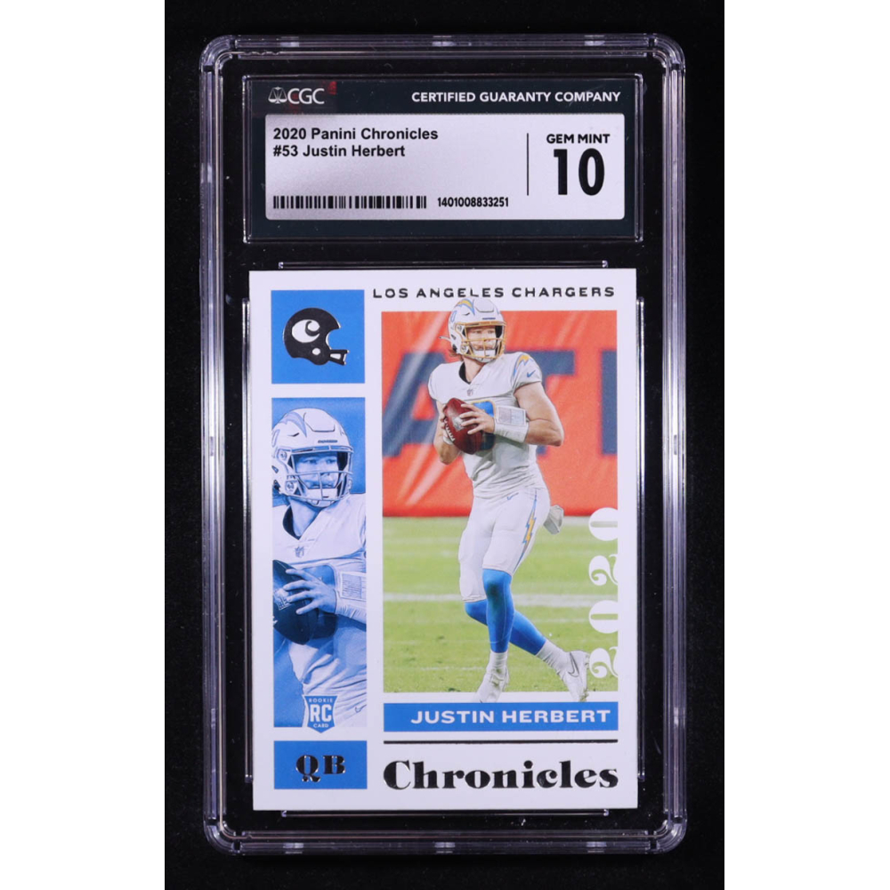 Justin Herbert  2020 Panini Chronicles #53 RC (CGC 10) at PristineAuction.com