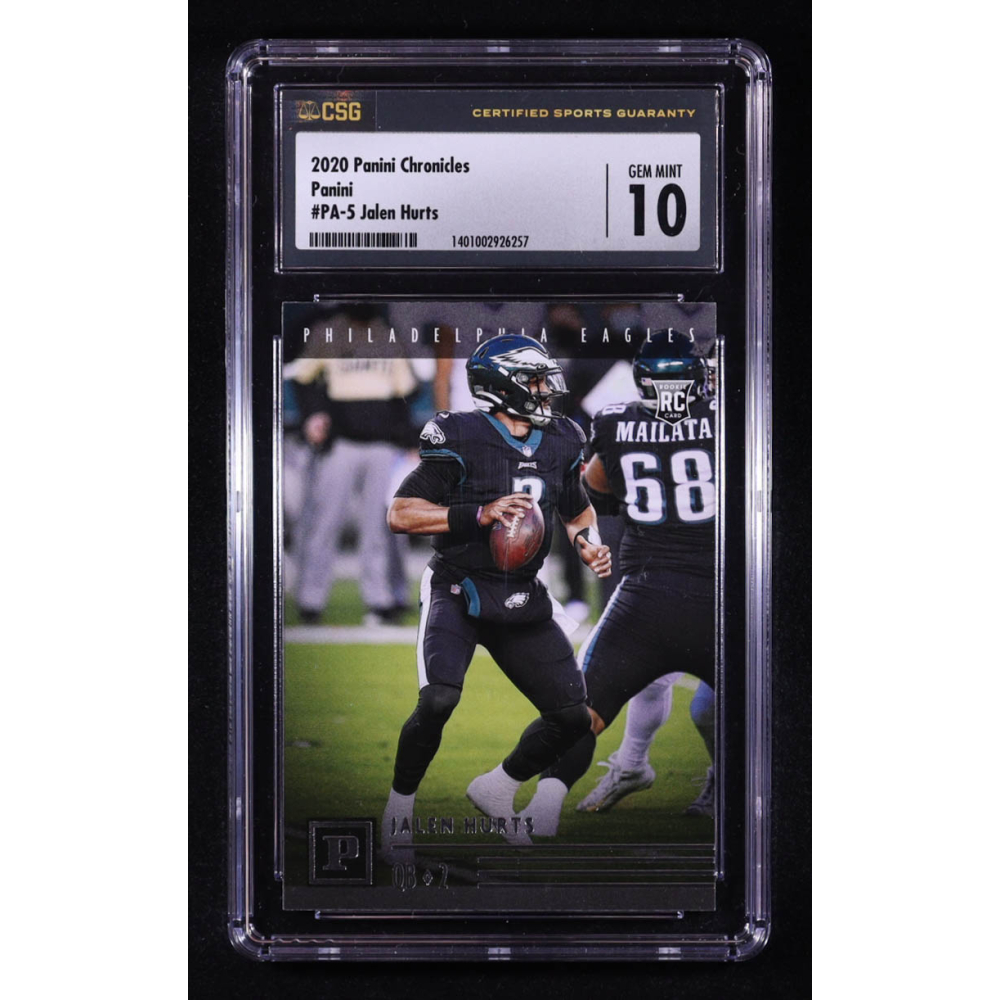 Jalen Hurts 2020 Panini Chronicles Panini #5 RC (CSG 10) at PristineAuction.com
