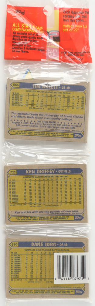 1987 Topps Baseball Picture Cards Rack Pack with (49) Cards at PristineAuction.com 1987 Topps Baseball Picture Cards Rack Pack with (49) Cards at PristineAuction.com