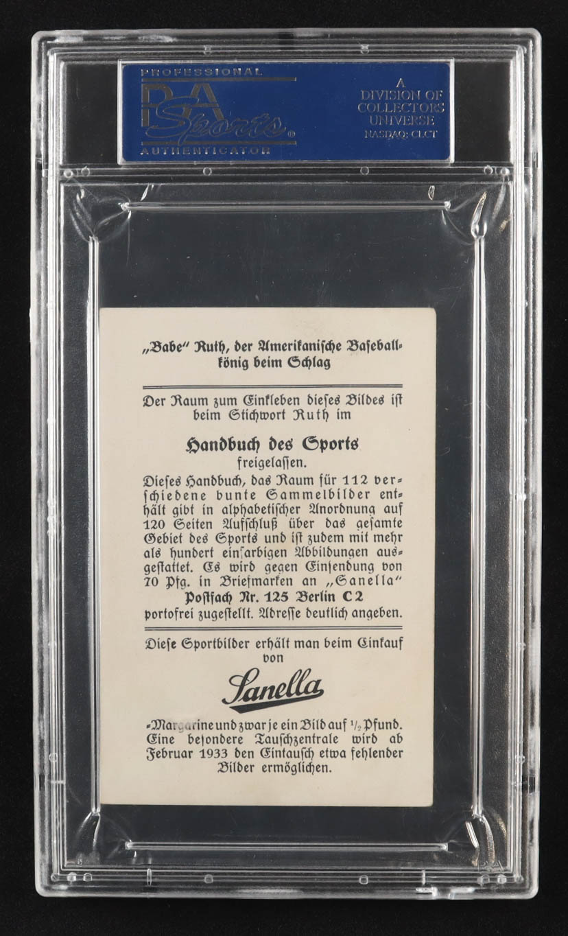 Babe Ruth 1932 Sanella Margarine Type 2 #NNO (PSA 4) at PristineAuction.com Babe Ruth 1932 Sanella Margarine Type 2 #NNO (PSA 4) at PristineAuction.com