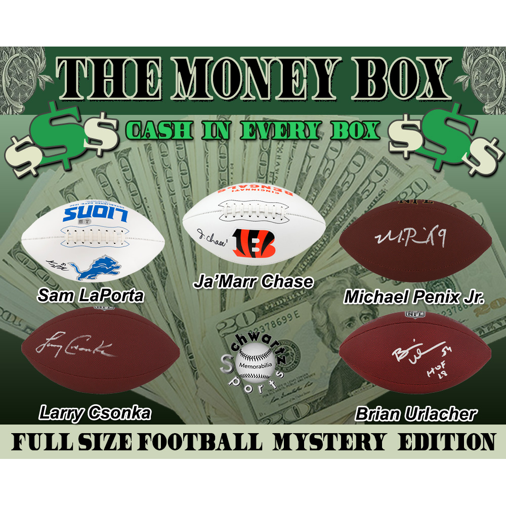 $$ THE MONEY BOX $$ Football Signed Mystery Box - Series 7 (Limited to 150) - Schwartz Sports at PristineAuction.com