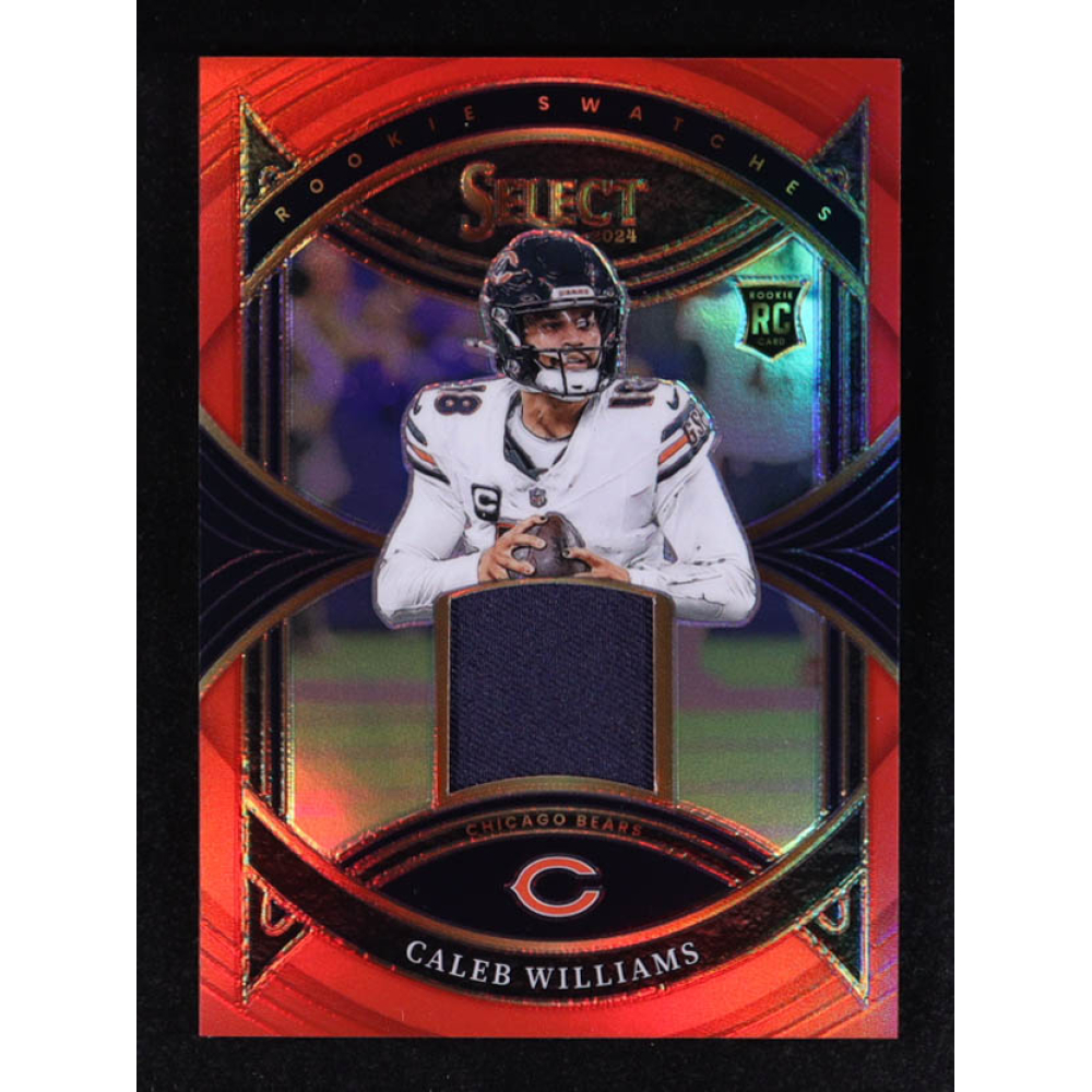 Caleb Williams 2024 Select Rookie Swatches Prizm Red #18 RC at PristineAuction.com