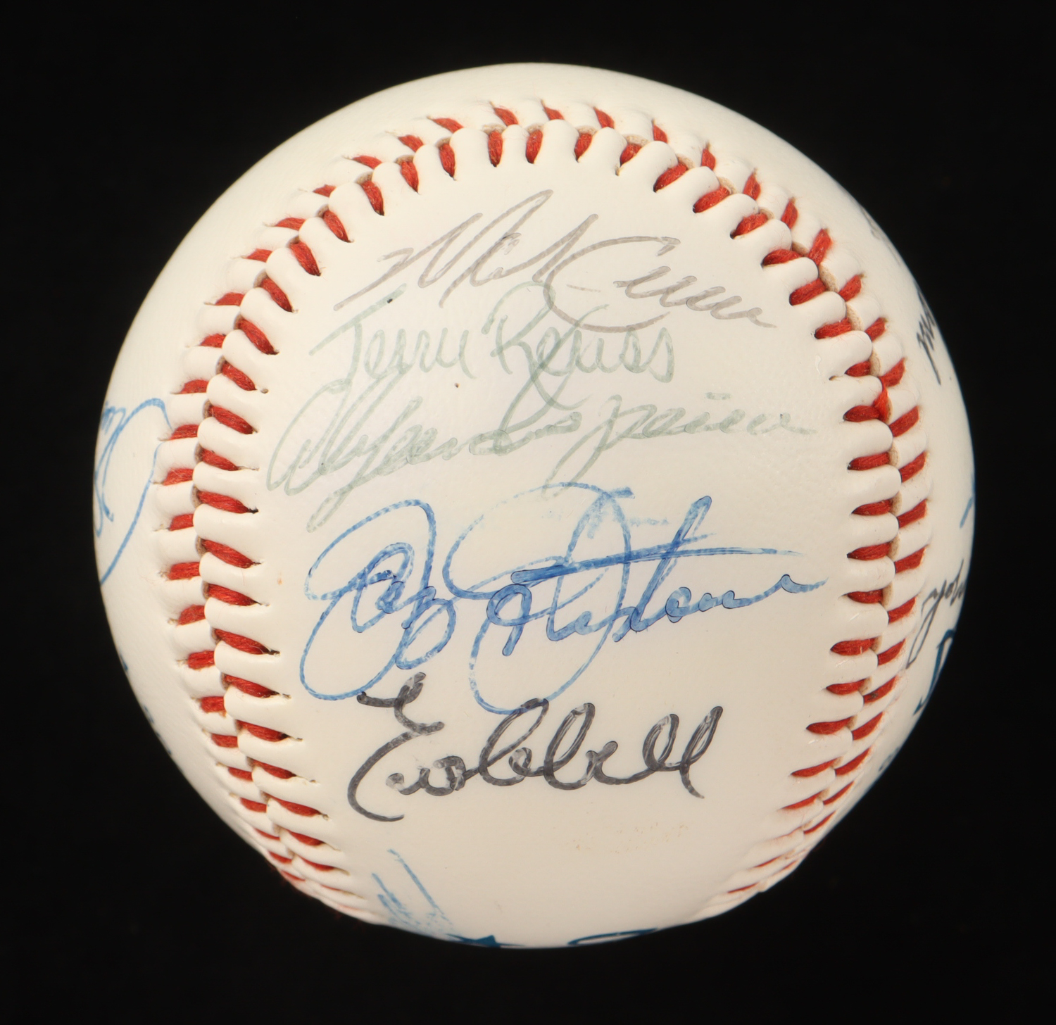 1985 Dodgers Team-Signed (15) Baseball with Bill Madlock, Terry Whitfield, Jerry Reuss, Mike Scioscia (JSA) at PristineAuction.com 1985 Dodgers Team-Signed (15) Baseball with Bill Madlock, Terry Whitfield, Jerry Reuss, Mike Scioscia (JSA) at PristineAuction.com