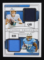 Justin Herbert / J.K. Dobbins 2024 Panini National Treasures NFL Gear Combo Materials #17 #41/99 at PristineAuction.com