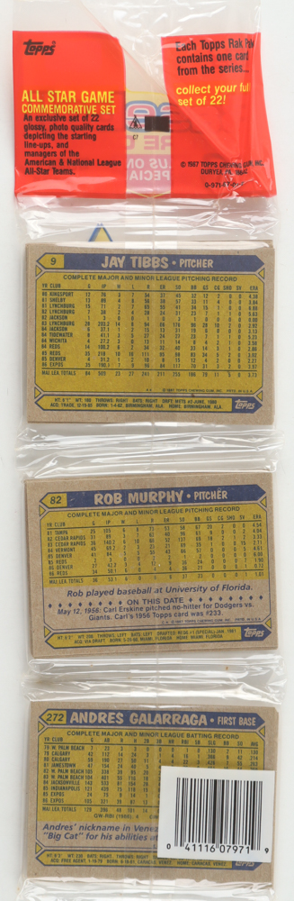 1987 Topps Baseball Picture Cards Rack Pack with (49) Cards at PristineAuction.com 1987 Topps Baseball Picture Cards Rack Pack with (49) Cards at PristineAuction.com
