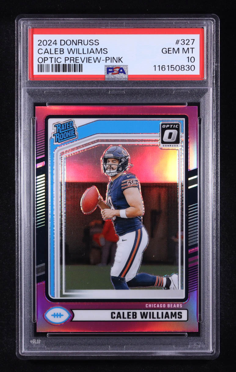 Caleb Williams 2024 Donruss Optic Rated Rookies Preview Pink #327 RC ...