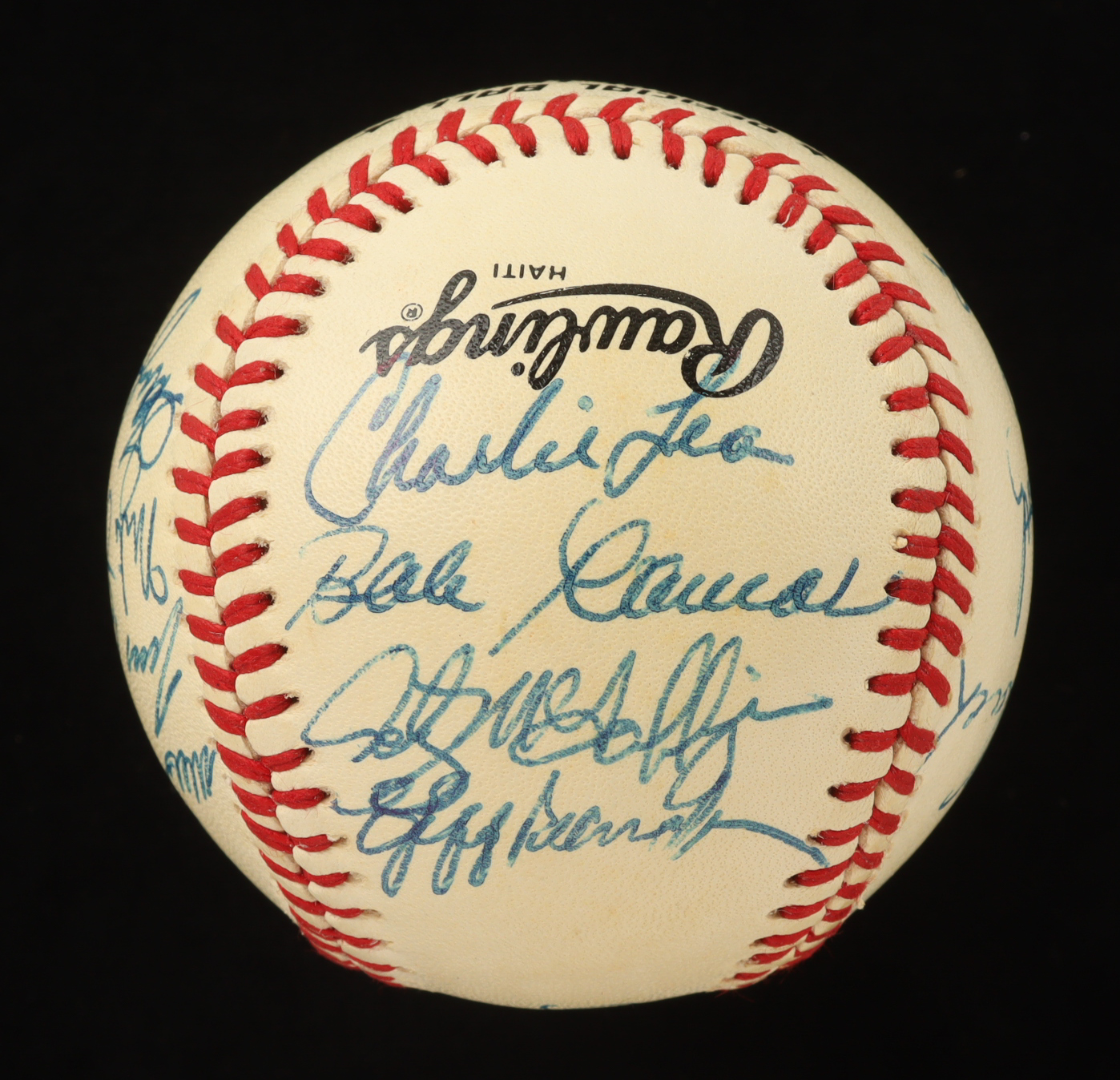 1984 Expos ONL Baseball Team-Signed By (15) With Gary Carter, Tim Raines, Charlie Lea, Mike Stenhouse (JSA) at PristineAuction.com 1984 Expos ONL Baseball Team-Signed By (15) With Gary Carter, Tim Raines, Charlie Lea, Mike Stenhouse (JSA) at PristineAuction.com