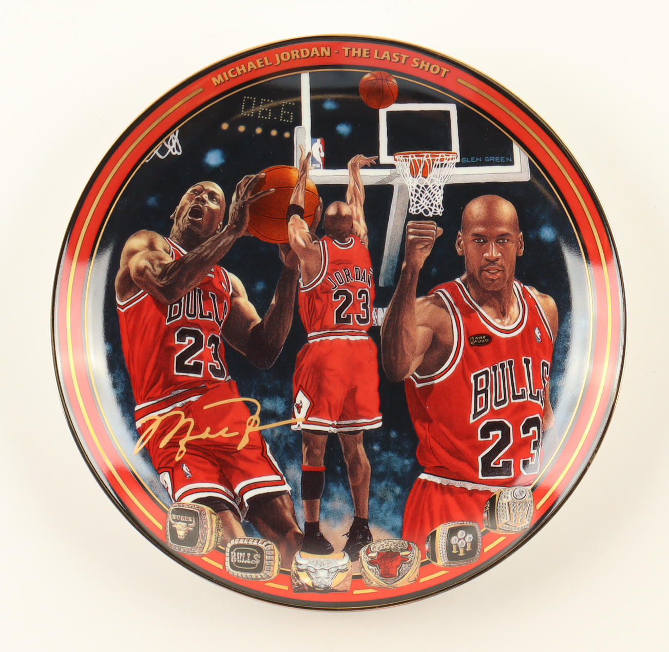Michael Jordan 1999 Upper Deck LE "The Last Shot" Ceramic Plate at PristineAuction.com Michael Jordan 1999 Upper Deck LE "The Last Shot" Ceramic Plate at PristineAuction.com