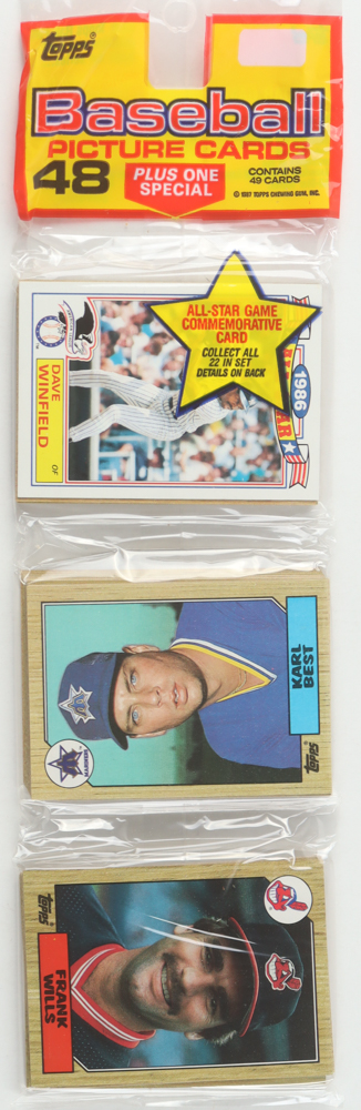 1987 Topps Baseball Picture Cards Rack Pack with (49) Cards at PristineAuction.com 1987 Topps Baseball Picture Cards Rack Pack with (49) Cards at PristineAuction.com