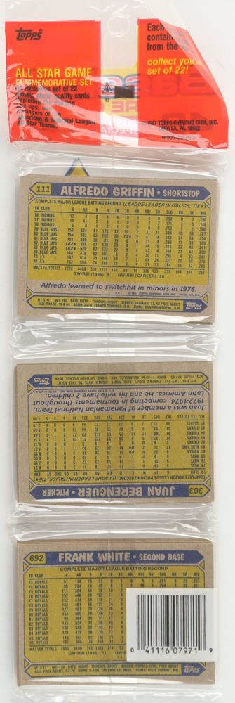 1987 Topps Baseball Picture Cards Rack Pack with (49) Cards at PristineAuction.com 1987 Topps Baseball Picture Cards Rack Pack with (49) Cards at PristineAuction.com
