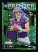 J.J. McCarthy 2024 Panini Prizm Premier Jerseys Neon Green Pulsar #8 RC at PristineAuction.com