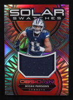 Micah Parsons 2024 Panini Obsidian Solar Swatches Silver #30 #55/99 at PristineAuction.com