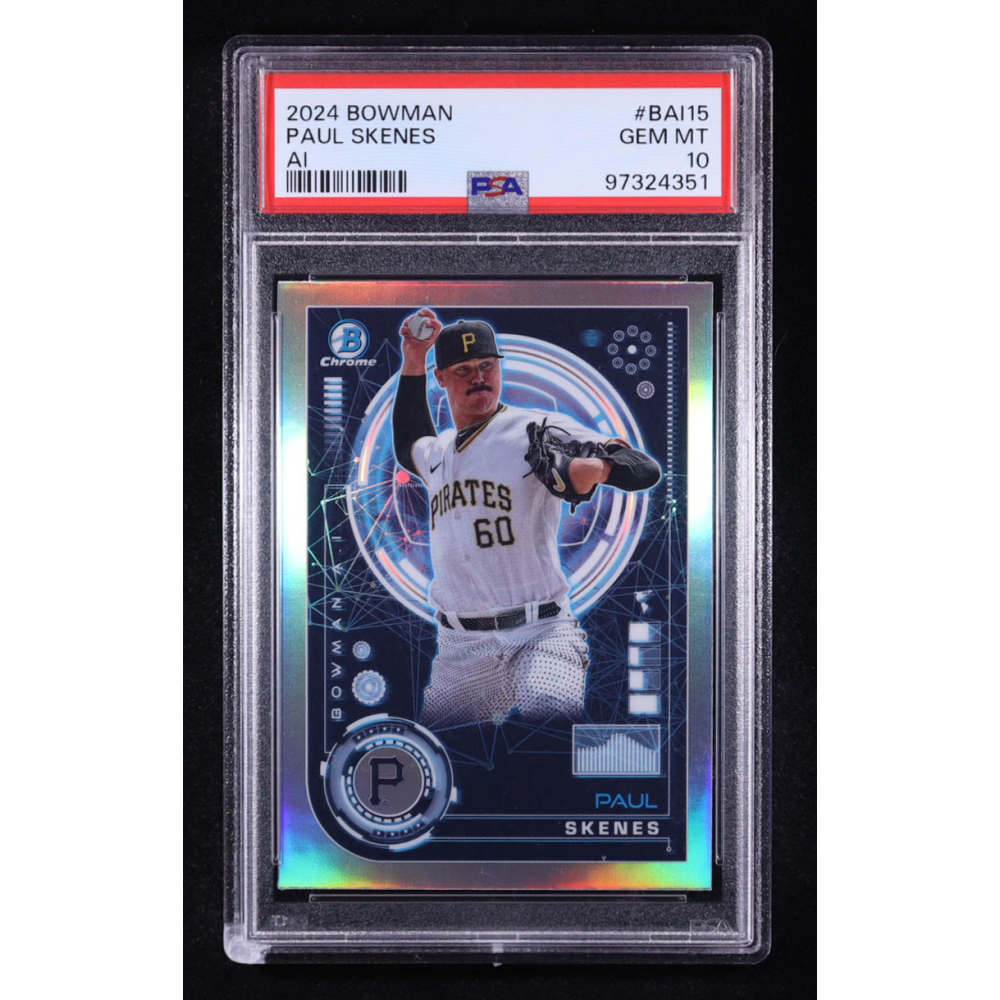 Paul Skenes 2024 Bowman Chrome Bowman AI #BAI15 RC (PSA 10) at PristineAuction.com