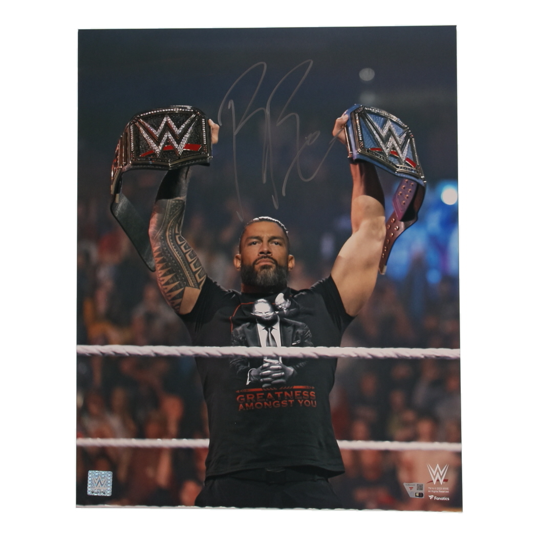 Roman Reigns Signed WWE 16x20 Photo (Fanatics) at PristineAuction.com Roman Reigns Signed WWE 16x20 Photo (Fanatics) at PristineAuction.com