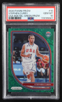 Stephen Curry 2020-21 Panini Prizm USA Basketball Prizms Green #10 (PSA 10) at PristineAuction.com
