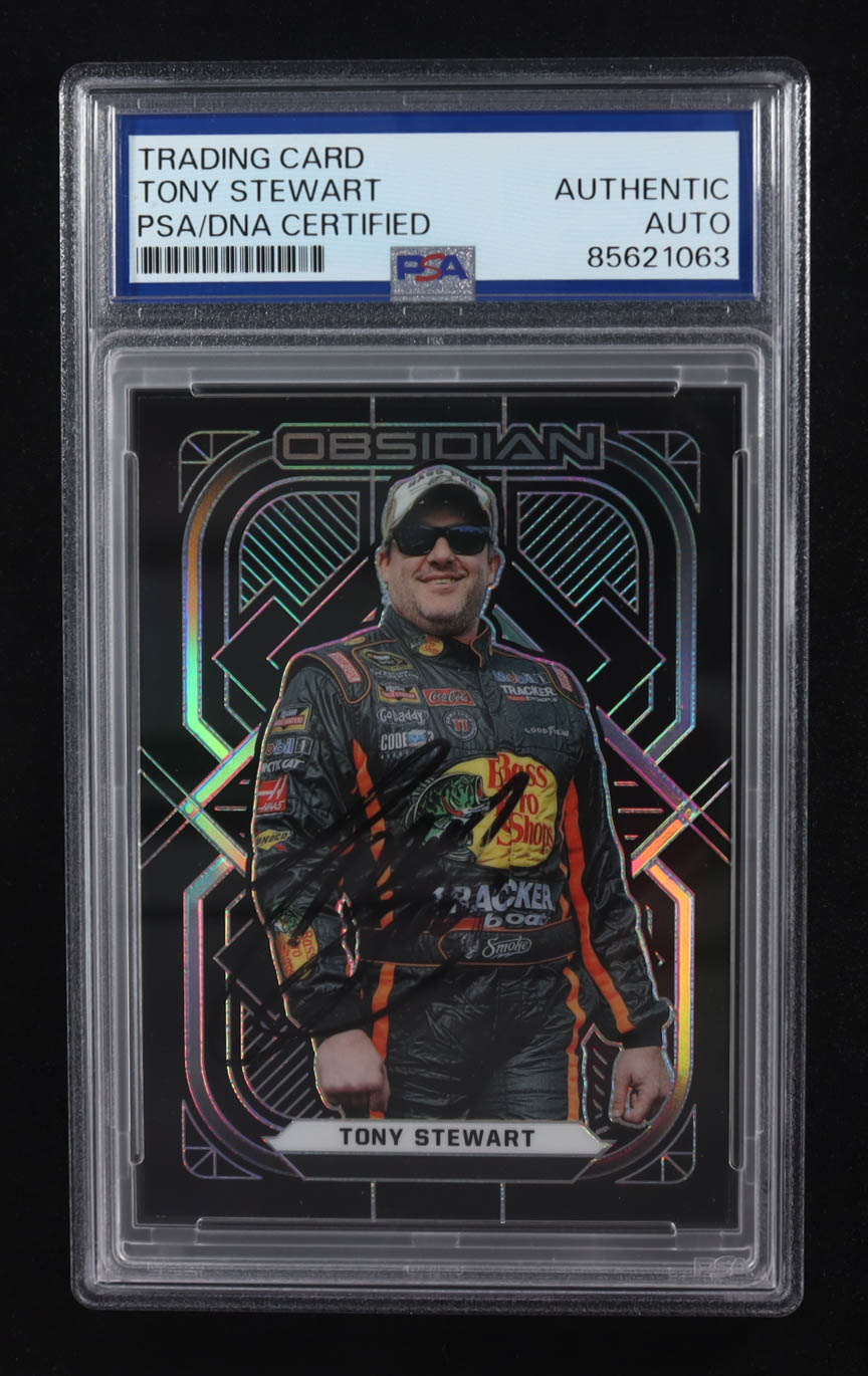 Tony Stewart Signed 2022 Panini Chronicles Obisdian Racing Auto #50 (PSA) at PristineAuction.com Tony Stewart Signed 2022 Panini Chronicles Obisdian Racing Auto #50 (PSA) at PristineAuction.com