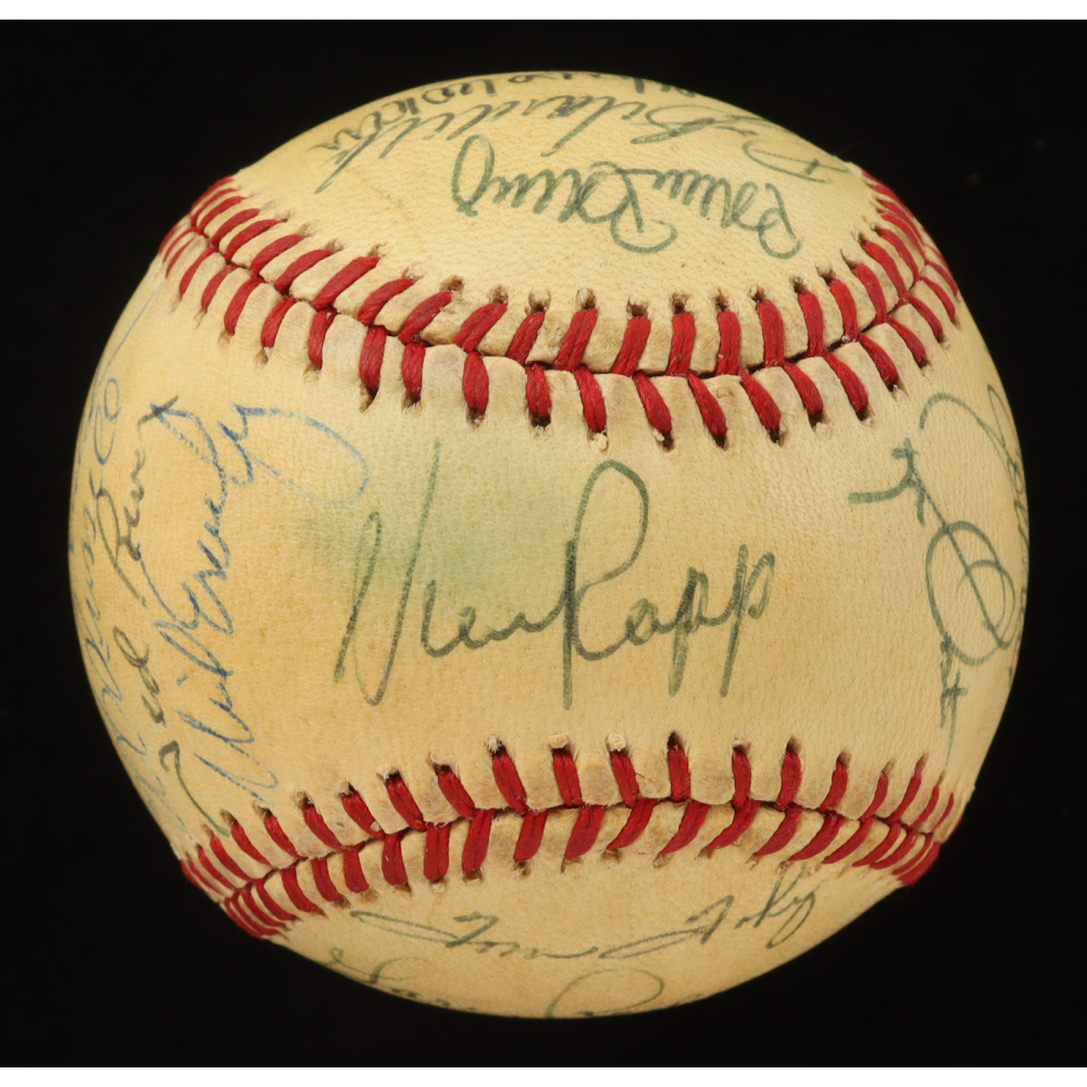 1984 Reds ONL Baseball Team-Signed By (27) With Tony Perez, Dave Parker, Dave Concepcion, Ron Oester (JSA) at PristineAuction.com