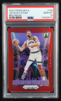 Jayson Tatum 2023-24 Panini Prizm Deca Prizms Red #189 #178/199 (PSA 10) at PristineAuction.com