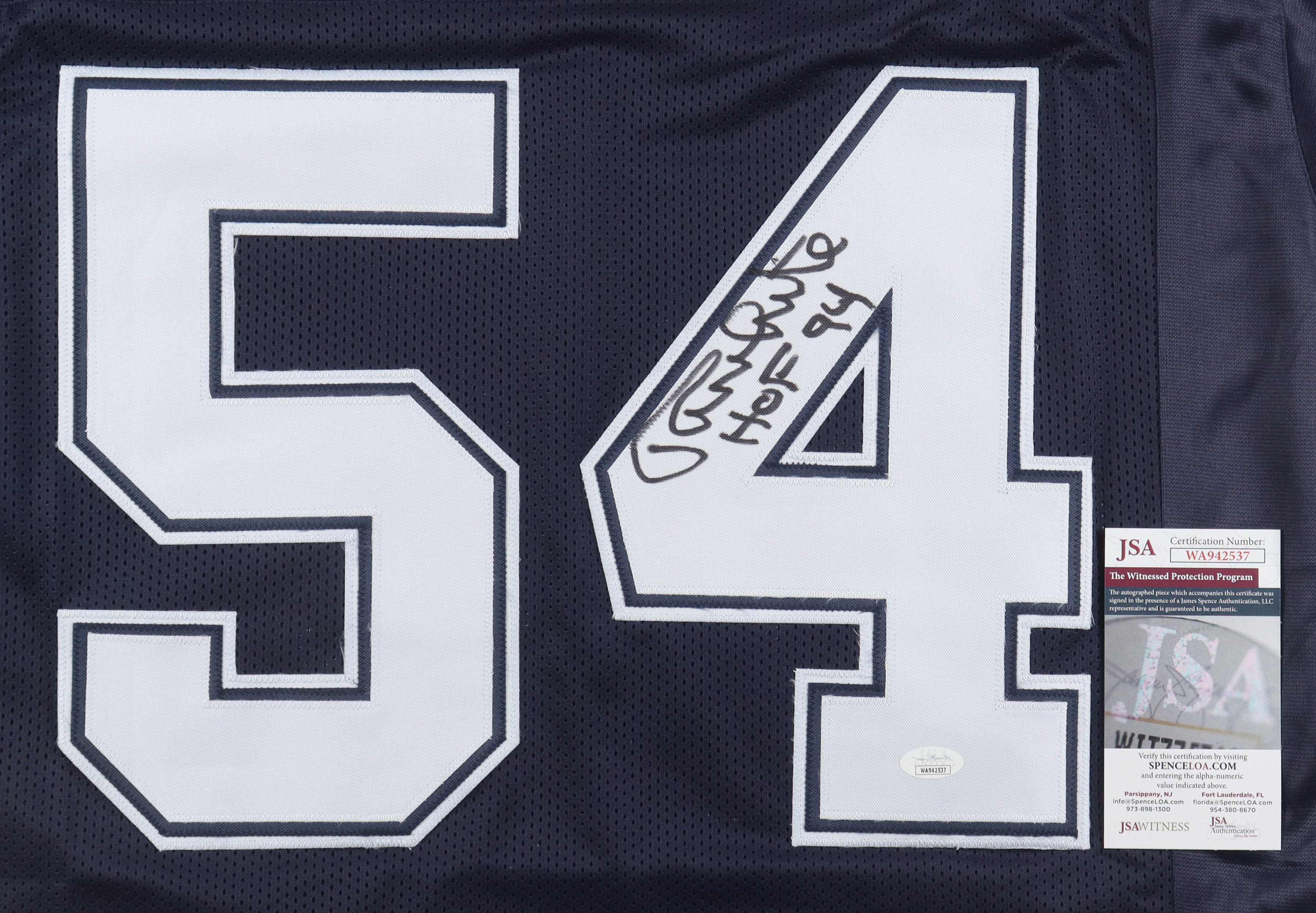 Randy White Signed Jersey Inscribed "HOF 94" (JSA) at PristineAuction.com Randy White Signed Jersey Inscribed "HOF 94" (JSA) at PristineAuction.com