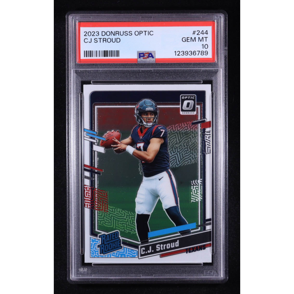CJ Stroud 2023 Donruss Optic #244 RR RC (PSA 10) at PristineAuction.com